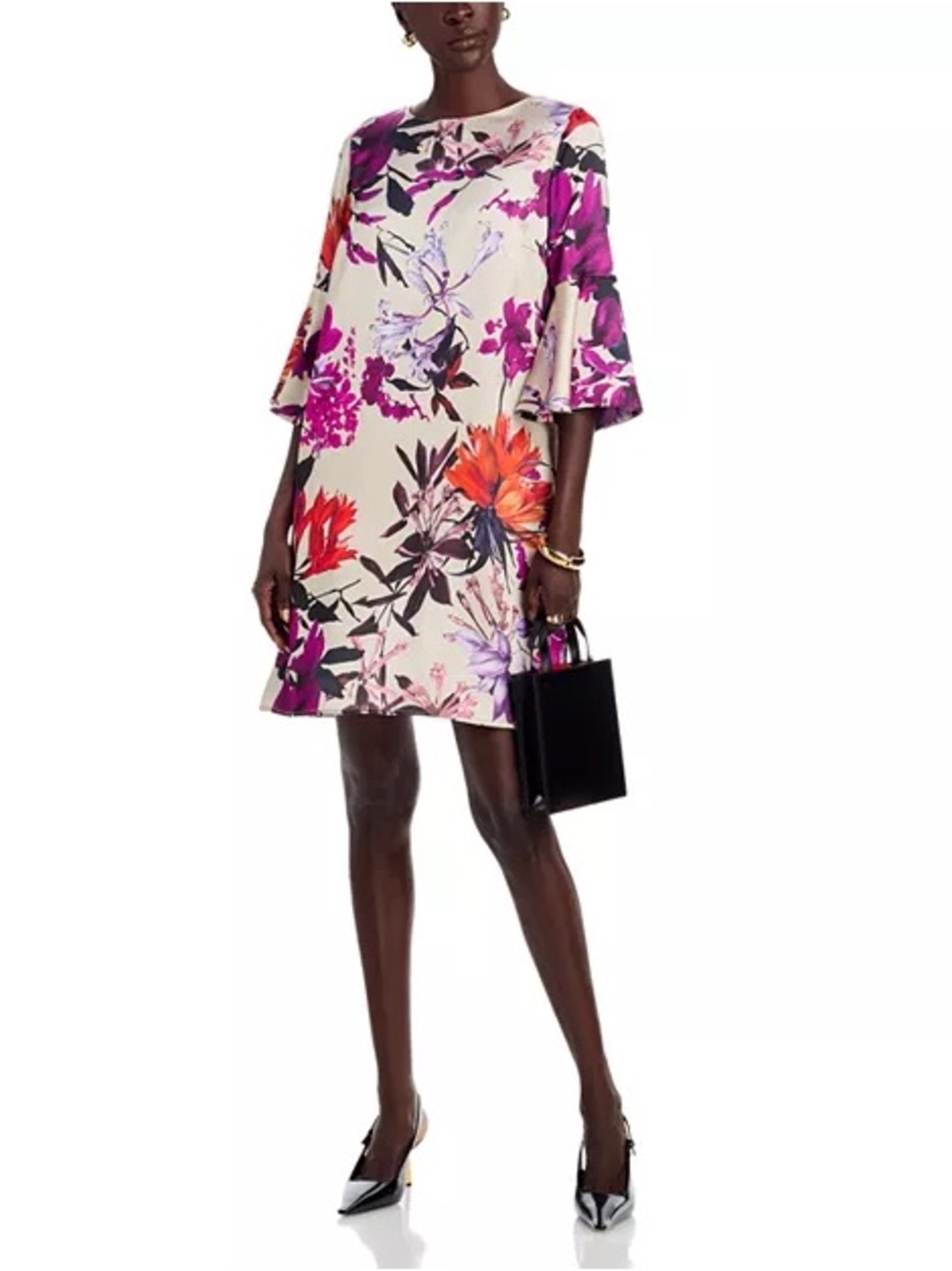 NWT Caroline Rose Bella Satin Dress - Picture 2 of 7